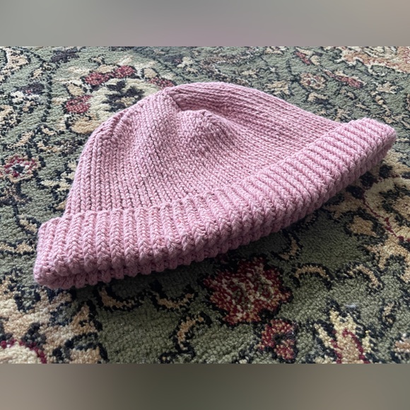 Knitted Cotton Beanie Handmade in Brooklyn - Picture 3 of 4
